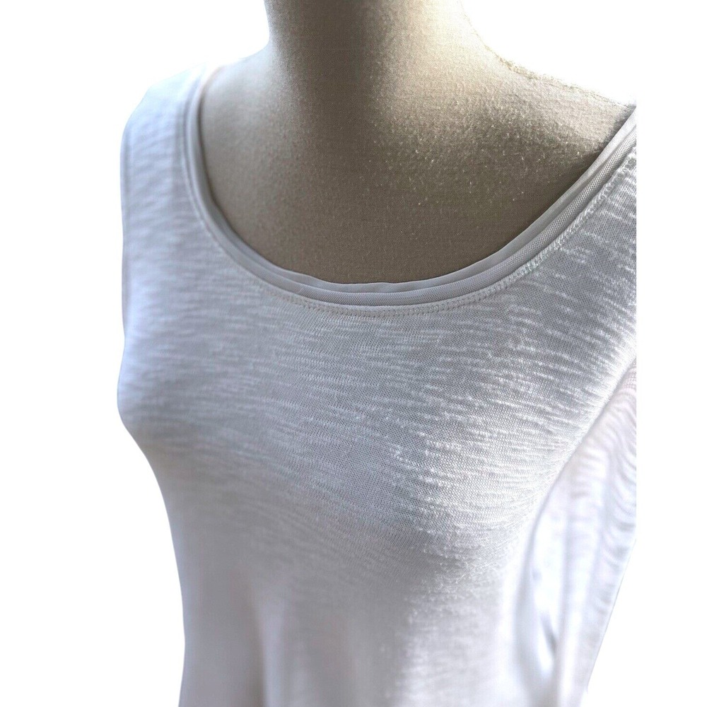 White House Black Market Minimalist Top Long Sleeve Split Back White Size M - Picture 4 of 6